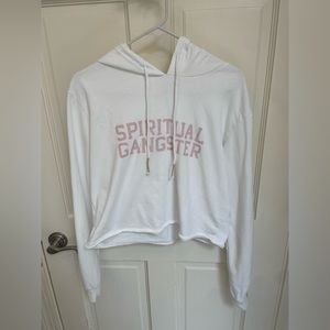Spiritual Gangster cropped hoodie